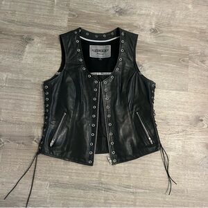 Unik Black Leather Vest